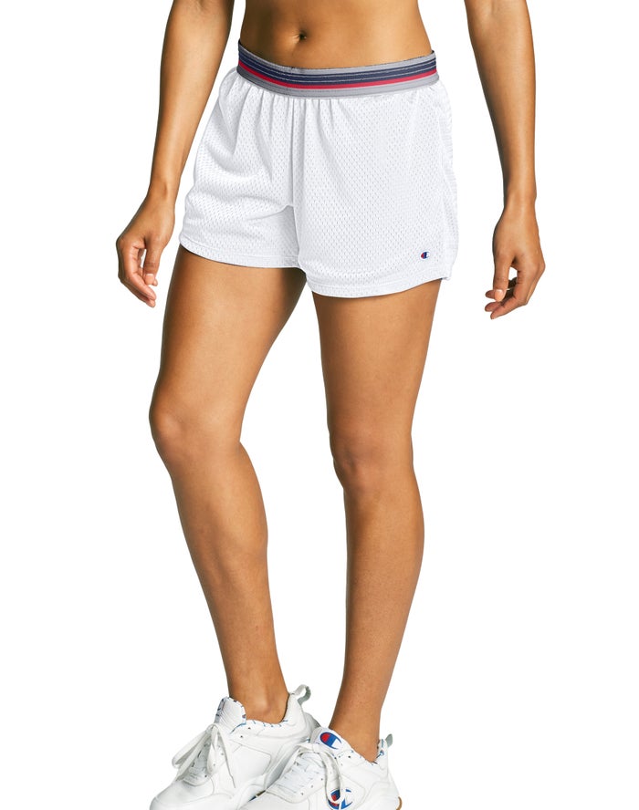 Champion Mesh 4 - Naisten Valkoinen Shortsit - Suomi 5623814-SY